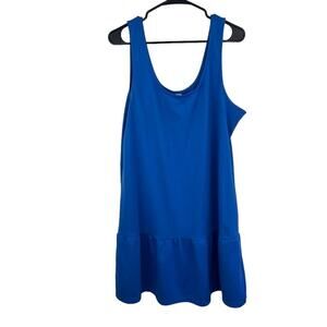 Old Navy blue sleeveless mini dress ruffle hem size xl